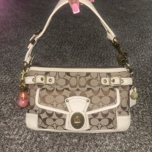 Coach legacy Signature Brown and Cream Handbag